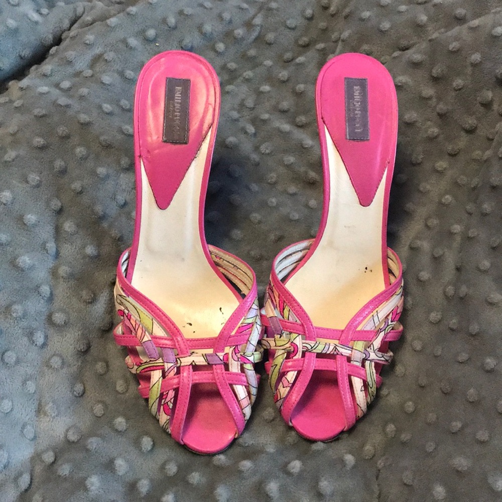 💥🔥Emilio Pucci 38.5 low heels. Authentic Vintage